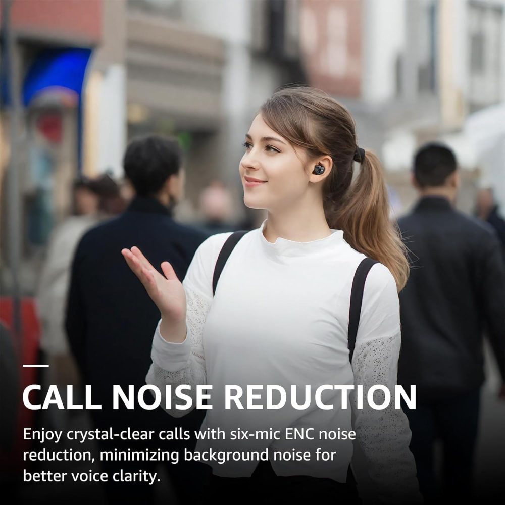 TOZO Hybrid Active Noise Cancelling Wireless Earbuds, 6 Mics ENC Clear Call, IPX8 Waterproof, in Ear Bluetooth 5.3 Headphones Stereo Bass Ear Buds 59H Playtime with LED Display 32 EQs via APP - Image 4